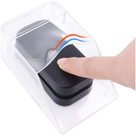 BUNTHAUS Lntyq Couvercle Étanche pour Bouton de Sonnette, Housse de Protection Transparente, sans Fil, Support Mural, Protection Sonnette Exterieur Pluie, Coque Étanche pour Contrôle D'accès de Porte