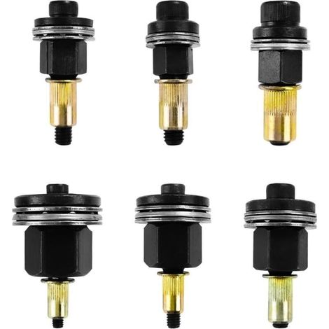 6 Pièces Riveteuse Pneumatique Kit de mandrin, Pince à Insert Fileté, Riveteuse manuelle, Adaptateur Riveteuse pour Ensemble de Têtes de Rivetage Manuel pour Rivets M3 M4 M5 M6 M8 M10 (1/5)