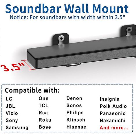 Kit de fixation murale universel pour barre de son Song Soundbar (1/5)