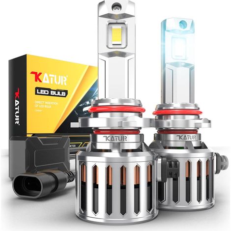 HB3 LED Bulb, 200W 40000LM 6000K White 900% Brightness Super Bright 360 Degree Adjustable Beam Angle 12V 24V HB3 9005 Anti Error Conversion Kit, 2 Pieces (1/5)