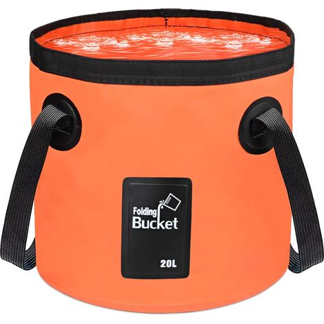 20L Collapsible Water Bucket, Space Saving Wash Basin Collapsible Water Storage Container Collapsible Camping Bucket for Outdoor Travel Hiking Fishing Gardening Car Washing (1/5)