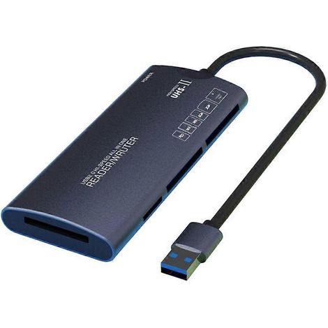 Lecteur multifonction USB 6 en 1 pour cartes mémoire SD/TF/XD/CF/M2, adaptateur pour appareils photo et ordinateurs, transfert de données haute vitesse (1/5)