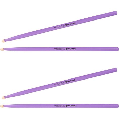 paires de baguettes de batterie pour enfants, embouts en bois, baguettes en hickory, baguettes pour batterie-1.43X40.6CM-Purple