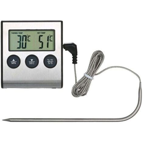 Thermomètre de cuisson numérique LCD pour barbecue, sonde de température, plage de mesure -50 degrés-AquaForge (1/5)