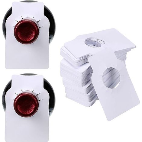 Étiquettes réutilisables en plastique pour bouteilles de vin, étiquettes pour goulot de cave, pour casiers à vin et organisation de cave - 200 (1/5)
