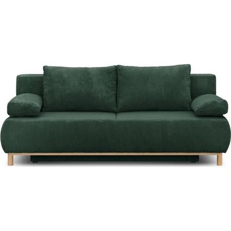 Mika Banquette Convertible Vert Forêt 192 cm Moderne (1/6)
