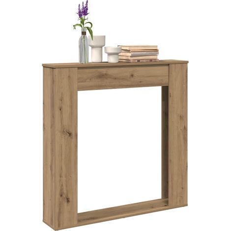 vidaXL Fireplace Surround Artisan Oak 100x20x100 cm Engineered Wood (1/5)