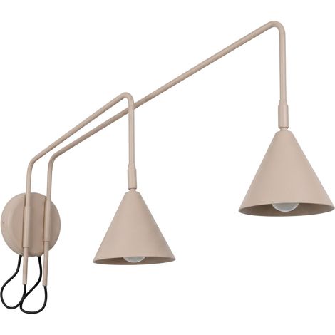 Appliques Nox acier taupe 2xE14 150cm Sollux (1/5)