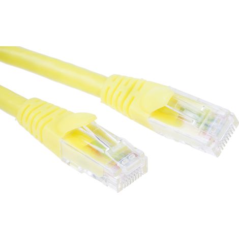 Câble cat 6 Avec connecteur / , U/UTP, gaine LSZH Jaune, 1m ( Prix pour 1 )