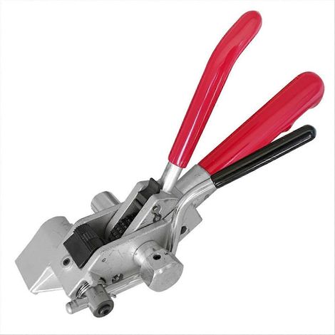 Outil de coupe pour colliers de serrage en acier inoxydable, cliquet de serrage pour feuillards en acier inoxydable, pince pour colliers de serrage en acier inoxydable rouge (1/5)