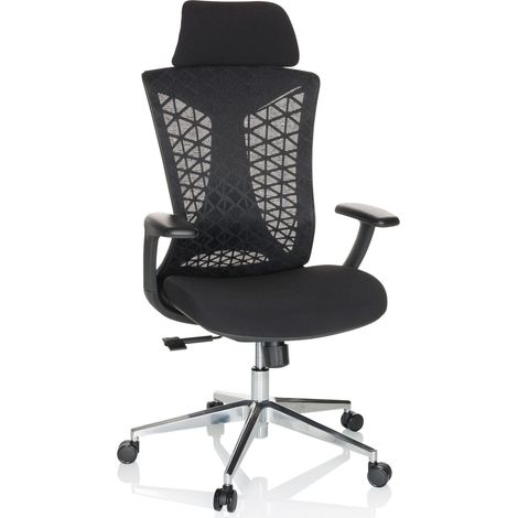 Siège de bureau / Siège pivotant FALEO B Maille / Tissu noir hjh OFFICE