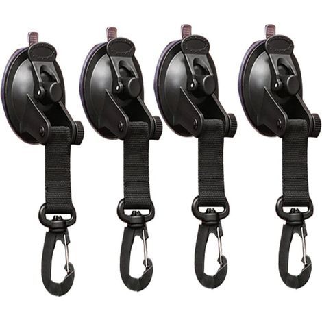 JSSEVN - Pcs Suction Cup Anchor, Suction Cup Fixing with Multifunctional Hook, Suction Cup for Car Side Tents, Suction Cup Hook for Car (1/5)