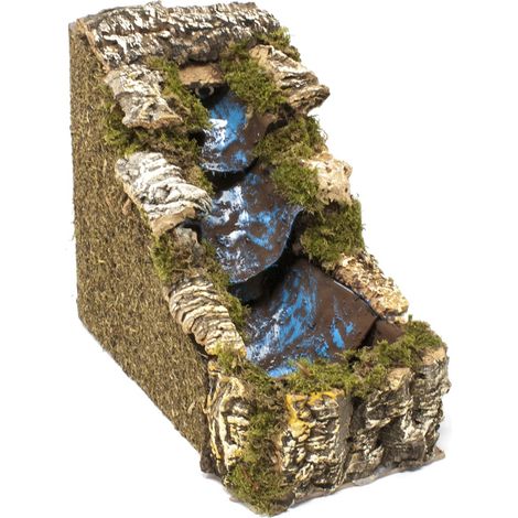 Cascata per Presepe Fiume con Motorino di Ricircolo 21x10 cm 11631 (1/4)