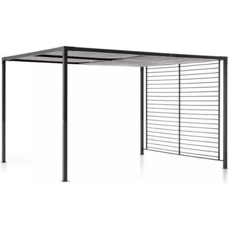 Gazebo Bora Pergola retrattile 3x3,6 Mt sistema di apertura chiusura scorrevole