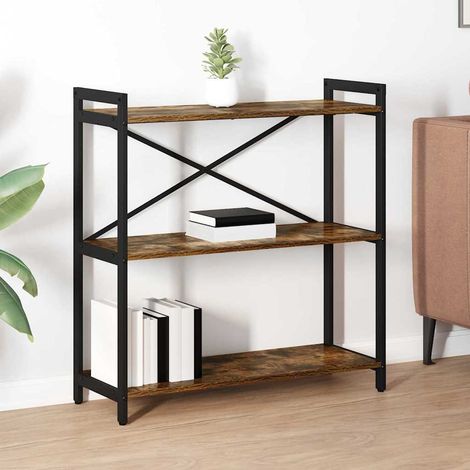 Bücherregal Räuchereiche 80 x 30 x 83 cm Holzwerkstoff vidaXL