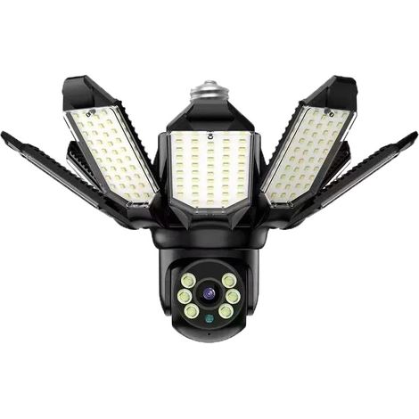 Caméra de Surveillance WiFi Intérieure PTZ avec Lampe LED E27 - 1536P, 350°/90° Rotation, Détection Humaine, Vision Nocturne 20m, Audio Bidirectionnel, 128Go Carte SD Incluse (1/4)