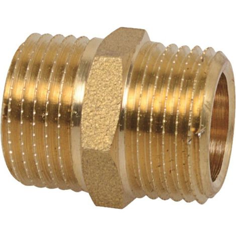 KIRCHHOFF MS Doppelnippel, blank, 3/4"AG (1/2)