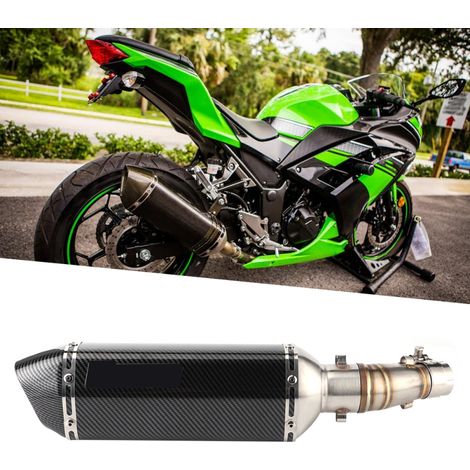 Système d'échappement MidPipe SlipOn avec DB Killer compatible avec Kawasaki Ninja 250R 250 300 Z250 Z300 2008-2017 (1/5)