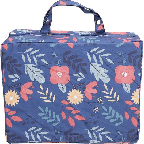 Coussin de genou de jardin polyvalent, portable, léger et épais, pour les exercices de jardinage, la maison, le jardin, le bain de bébé, fleur bleue
