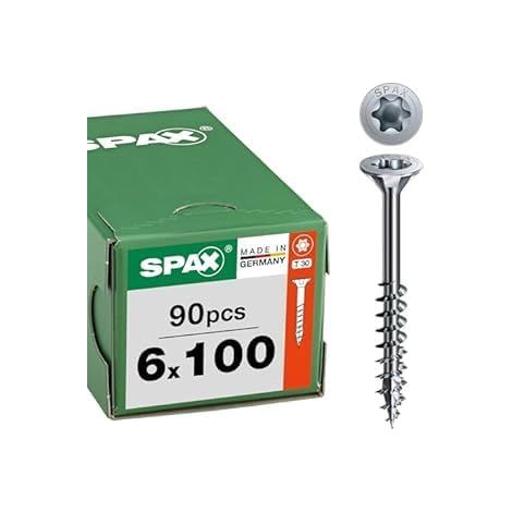 Universal Screws 6 x 100 mm Wood Screws Partial Thread (1/4)