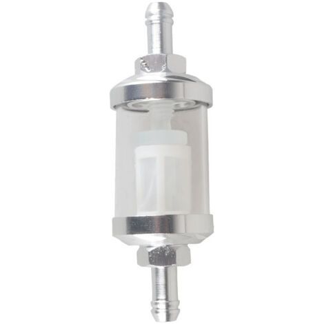 BUNTHAUS Inline-Kraftstofffilter-Set, Klarglas (Silber) (1/5)