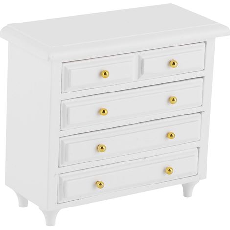 Meuble miniature à tiroirs pour maison de poupée à l'échelle 1/12, mobilier de chambre et de salon, décoration (1/5)