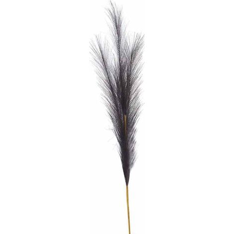 Faux Pampas Grass Stem Artificial Plant - Fabric/Plastic - L30 x W30 x H85 cm - Grey
