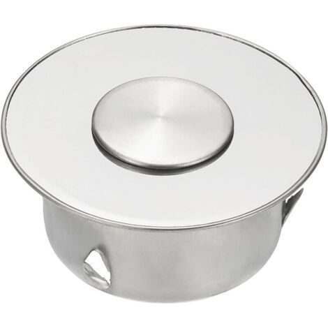 Pipe Plug, Chimney Hole Cover, Pipe Cover, Chimney Hole Cover, Perforated Stainless Steel Chimney Plug Ø 160mm Depth 44mm, Silver (1/5)
