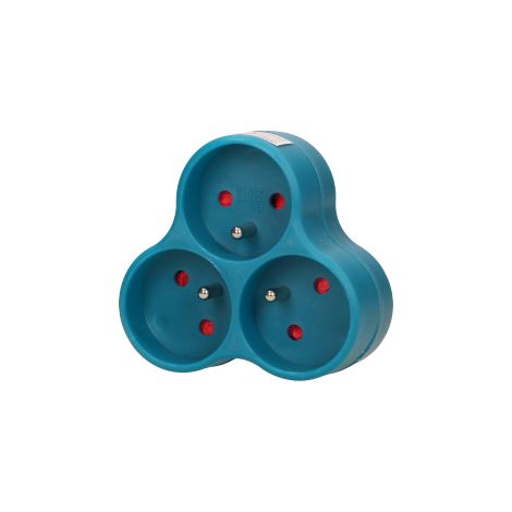 Répartiteur de prise électrique Orno bleu 1 pc.