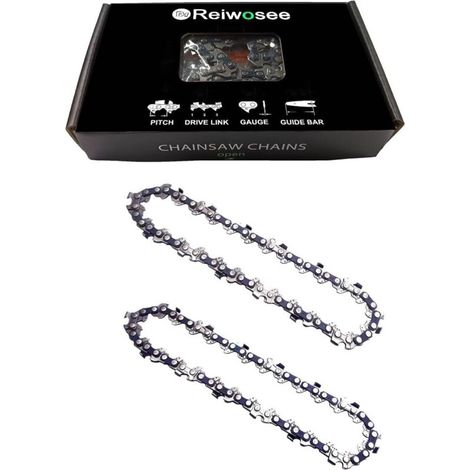 2 pièces Saw chaîne de la chaîne de scie pour 4 pouces Mini Chaineau rechargeable de poche 1/4 "1,1mm 28TG Guide, Longueur de la chaîne de scie 18cm convient pour les arbres de scie à bois (1/5)