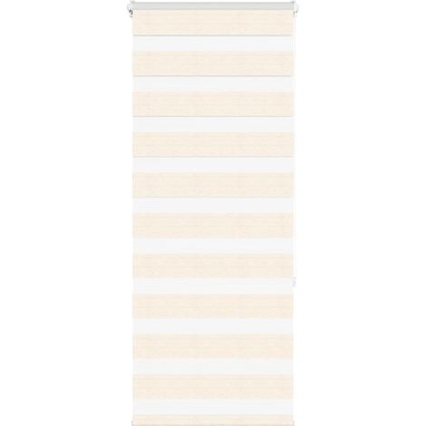 Doppelrollo Marmorbeige 65x150 cm Stoffbreite 60,9 cm Polyester