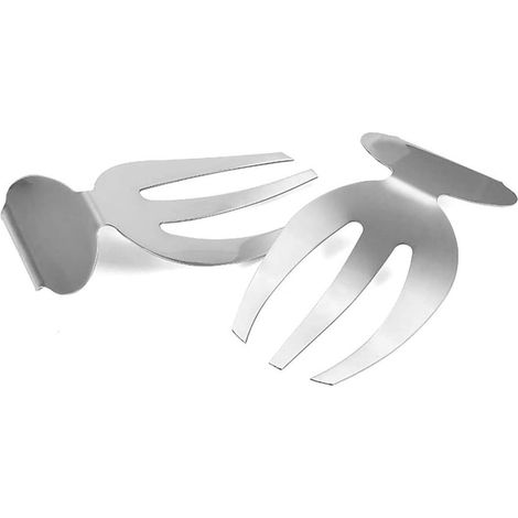Salatspatel aus Edelstahl zum Servieren und Mischen von Salaten, Pasta, Obst usw. auf der Küchenarbeitsplatte. 2-teiliges Set (9,4 x 16,8 cm)