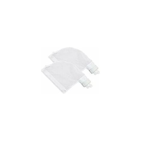 Lot de 2 Sacs Filtrants pour Nettoyeur de Piscine Polaris 280 et 480 Design Zippé et Réglable en Blanc (1/5)