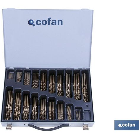 Valigetta assortimento di punte al cobalto 1-10 - 125 unità.
