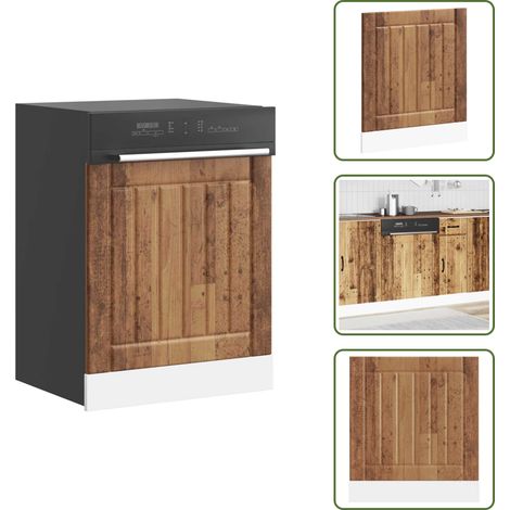 Protección para lavavajillas - vidaXL Panel para lavavajillas Lucca madera contrachapada madera vieja - Panel de cocina