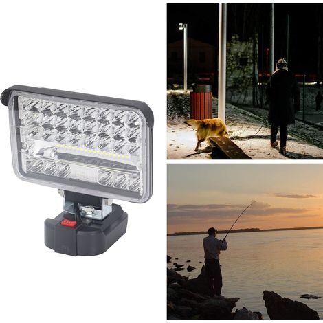 Projecteur de travail LED extérieur 5 pouces 144 W 7200 lm pour batteries BL1840 éclairage LED haute luminosité pour batteries lithium-ion Makita 18 V (BL1815, BL1850, BL1830, BL1820, BL1860) (1/5)