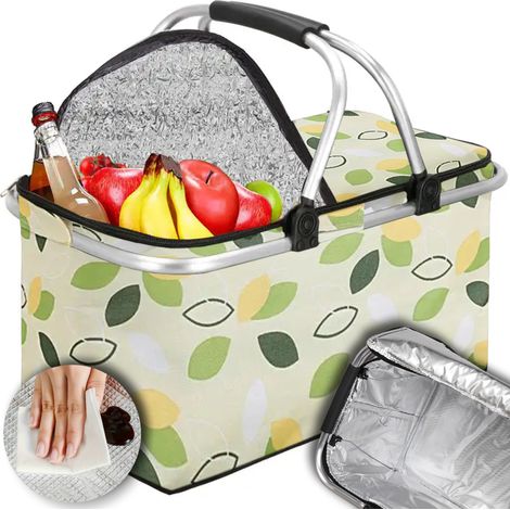 Cestino da picnic Heckermann da 30 litri, giallo