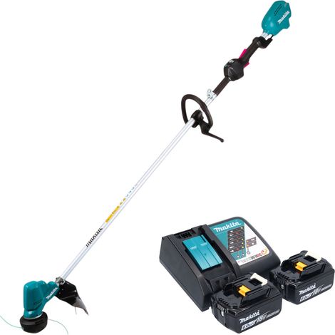 Coupe-bordures sans fil Makita DUR 190 LRG2X9 18 V 300 mm sans balais + 2 batteries 6,0 Ah + chargeur