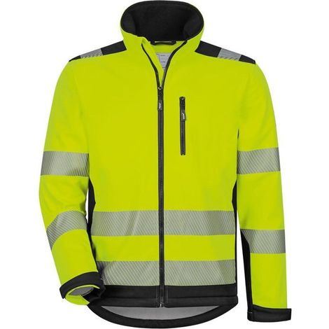 Elysee Warnschutz-Softshelljacke Ryan 22745 Gr. L leuchtgelb/schwarz (1/4)