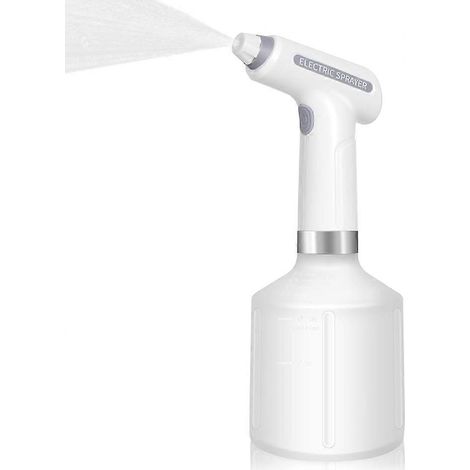 Vaporisateur électrique pour plantes d'intérieur et d'extérieur, arrosoir électrique automatique, brumisateur rechargeable 2000 mAh (blanc) (1/5)