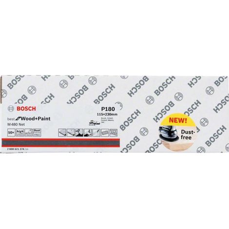 Foglio abrasivo M480 Net, ideale per legno e vernice, 115 x 230 mm, 180 (1/4)