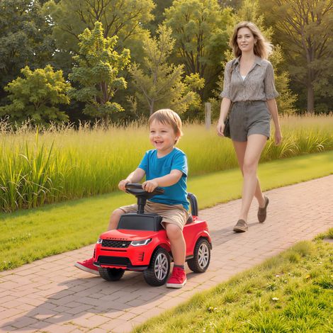 Voiture pour enfants Licence Land Rover avec Klaxon et Espace de Rangement, 65.5x28x42 cm, Rouge (1/5)