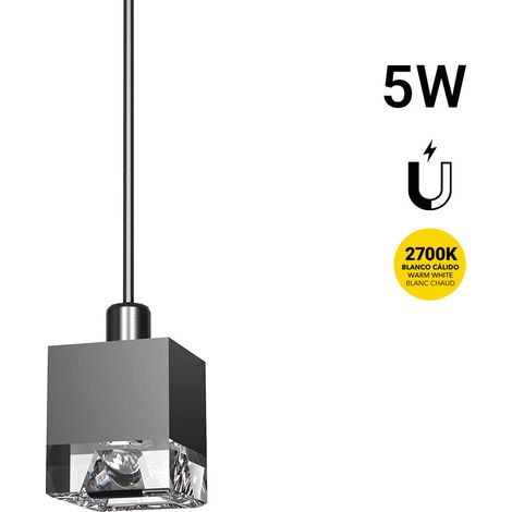 Foco LED Colgante Para Carril Magnético - 5W - 24º - 5mm - (1/5)