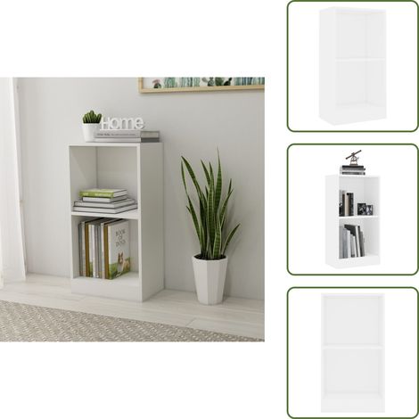 The Living Store Bücherregal Weiß 40x24x75 cm Holzwerkstoff - Bücherregal Weiß