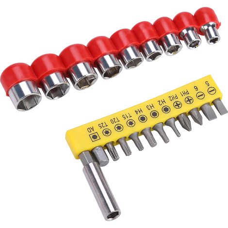 Jeu de 32 embouts de perçage et de tournevis en acier inoxydable avec rallonge flexible (1/5)