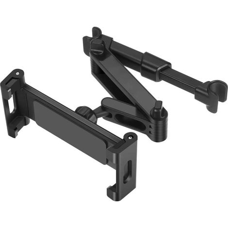 Support de tablette pour appuie-tête de voiture - Universel - Extensible - Compatible avec les téléphones portables de 4,7 à 12,9 pouces - Noir (1/5)