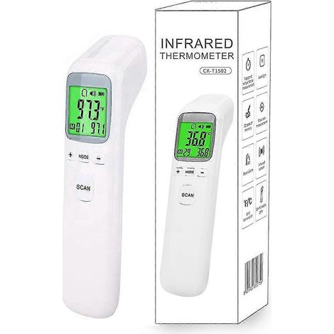 Thermomètre infrarouge numérique domestique sans contact pour le front et le corps (1/5)