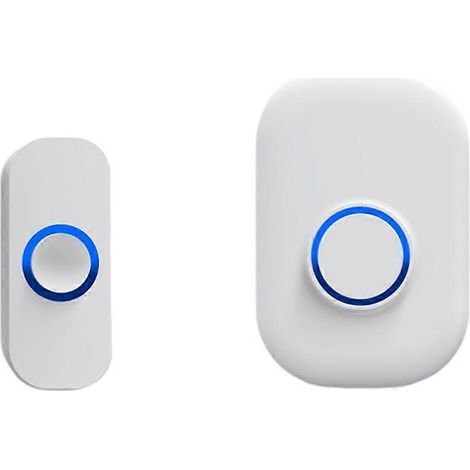 Sonnette sans fil étanche, bienvenue à la maison, sonnette connectée avec télécommande et carillon (prise américaine). (1/5)