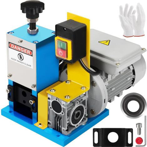 Recyclage de cuivre et câbles : dénudage rapide 18,3 m/min, machine à dénuder 180W, pour fils 1,5-25 mm à lame réglable