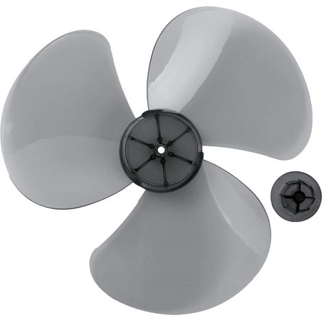 Aspas de ventilador de plástico de repuesto, orificio de 0,8 cm, 28 cm de diámetro, 3 o 5 aspas, color gris.